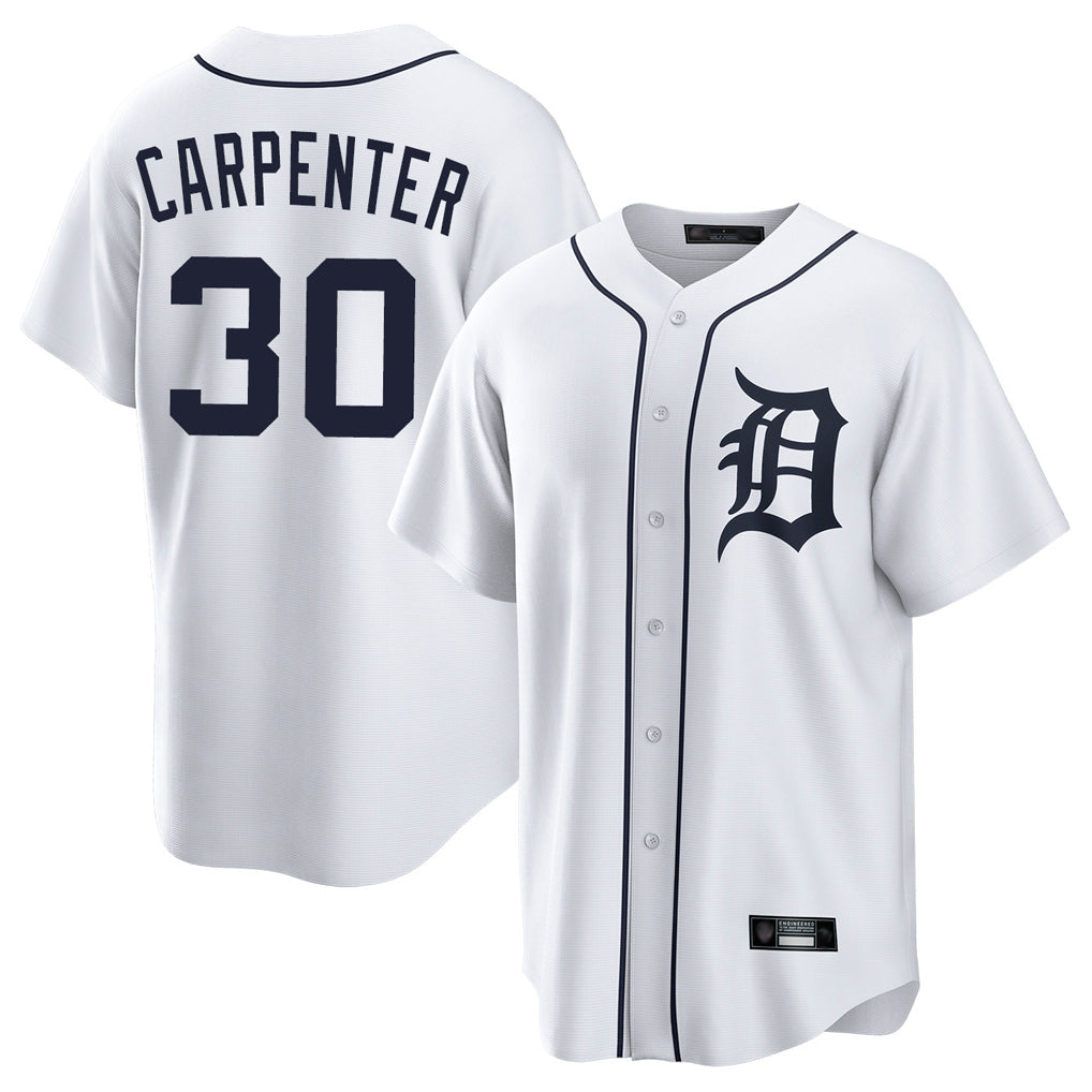 Crovyle D.Tigers #30 Kerry Carpenter Player White Home Game Stitched Jerseys