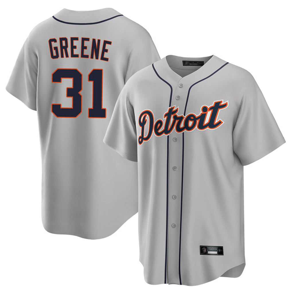 Crovyle D.Tigers #31 Riley Greene Player Gray Home Game Stitched Jerseys
