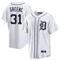 Crovyle D.Tigers #31 Riley Greene Player White Home Game Stitched Jerseys