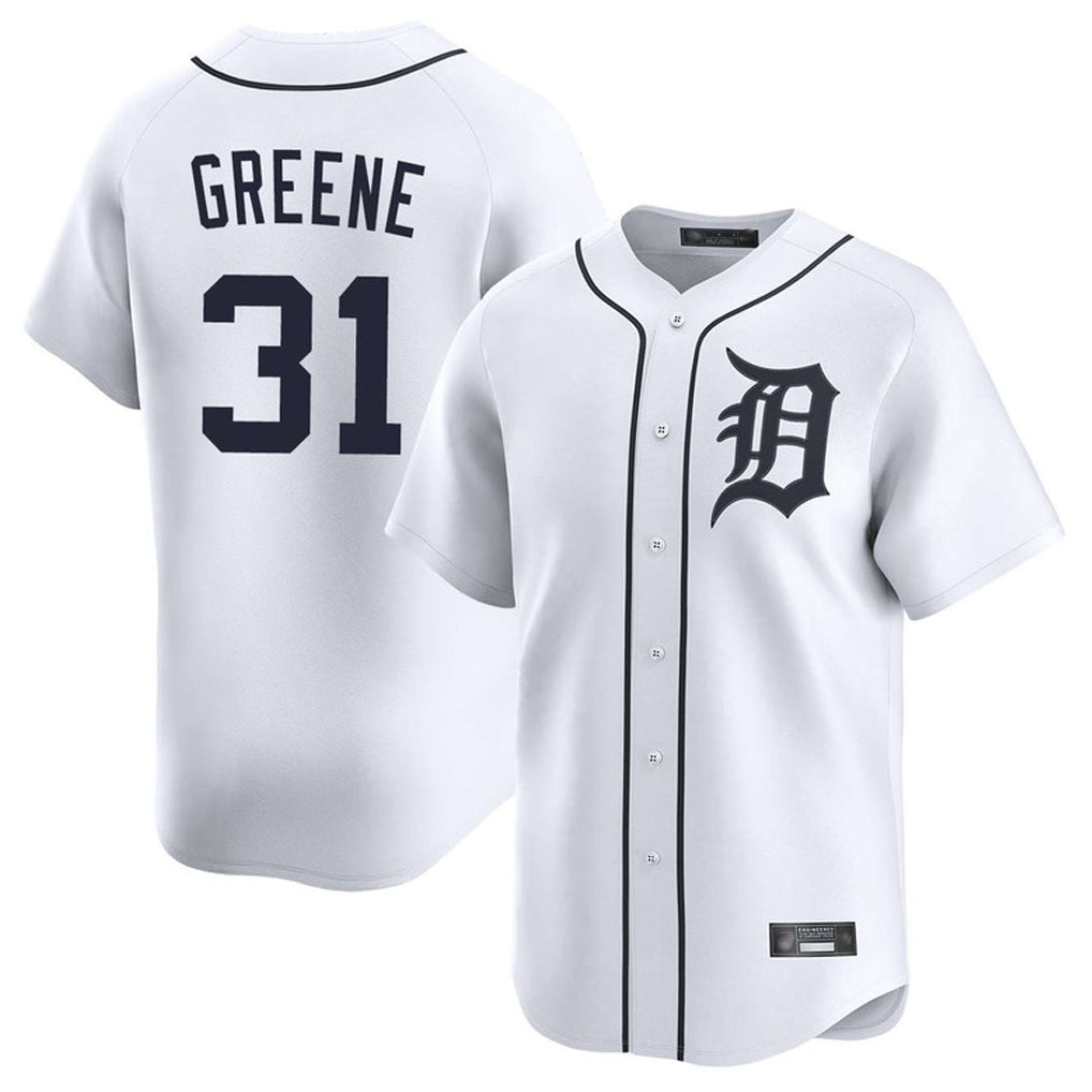 Crovyle D.Tigers #31 Riley Greene Player White Home Limited Stitched Jerseys