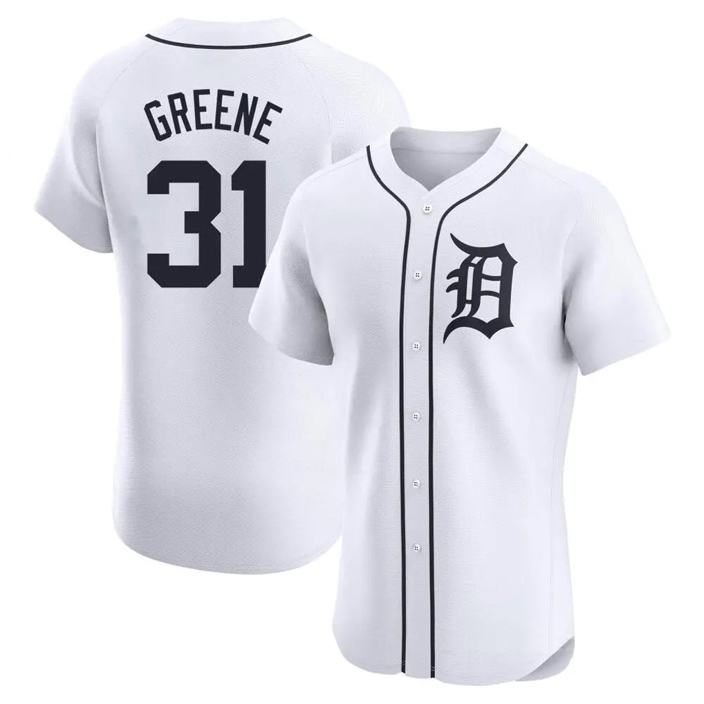 Crovyle D.Tigers #31 Riley Greene Player White Limited Elite Home Stitched Jerseys