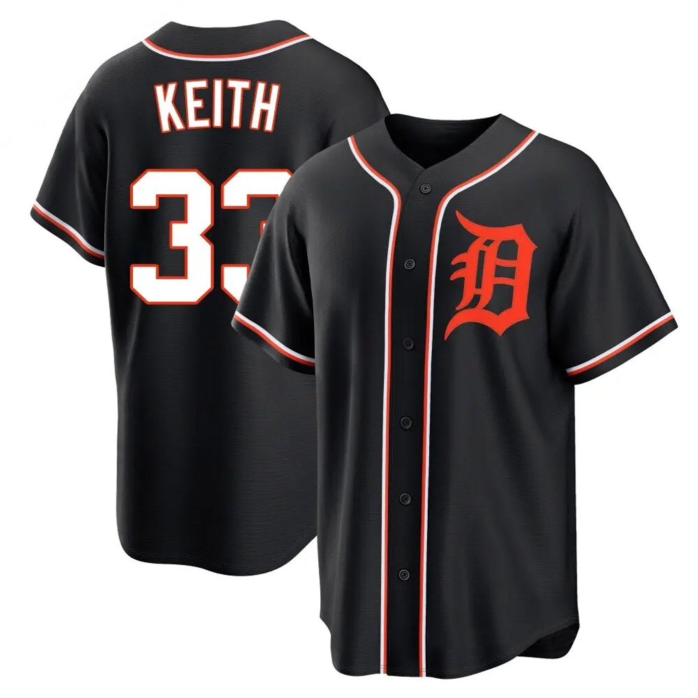 Crovyle D.Tigers #33 Colt Keith Player Black Fashion Out Home Game Stitched Jerseys