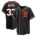 Crovyle D.Tigers #33 Colt Keith Player Black Fashion Out Home Game Stitched Jerseys