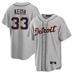 Crovyle D.Tigers #33 Colt Keith Player Gray Home Game Stitched Jerseys