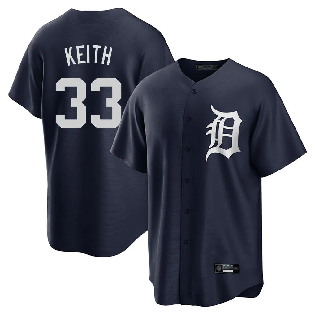 Crovyle D.Tigers #33 Colt Keith Player Navy Game Home Stitched Jerseys