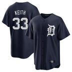 Crovyle D.Tigers #33 Colt Keith Player Navy Game Home Stitched Jerseys