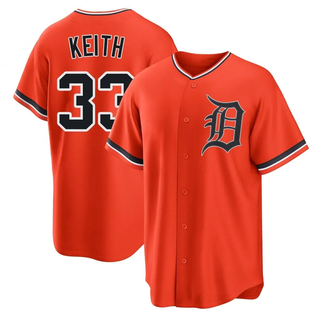 Crovyle D.Tigers #33 Colt Keith Player Orange Home Game Stitched Jerseys