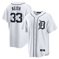 Crovyle D.Tigers #33 Colt Keith Player White Home Game Stitched Jerseys