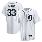 Crovyle D.Tigers #33 Colt Keith Player White Home Game Stitched Jerseys