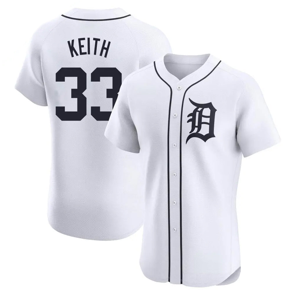 Crovyle D.Tigers #33 Colt Keith Player White Limited Elite Home Stitched Jerseys