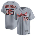 Crovyle D.Tigers #35 Justin Verlander Player Gray Home Limited Stitched Jerseys