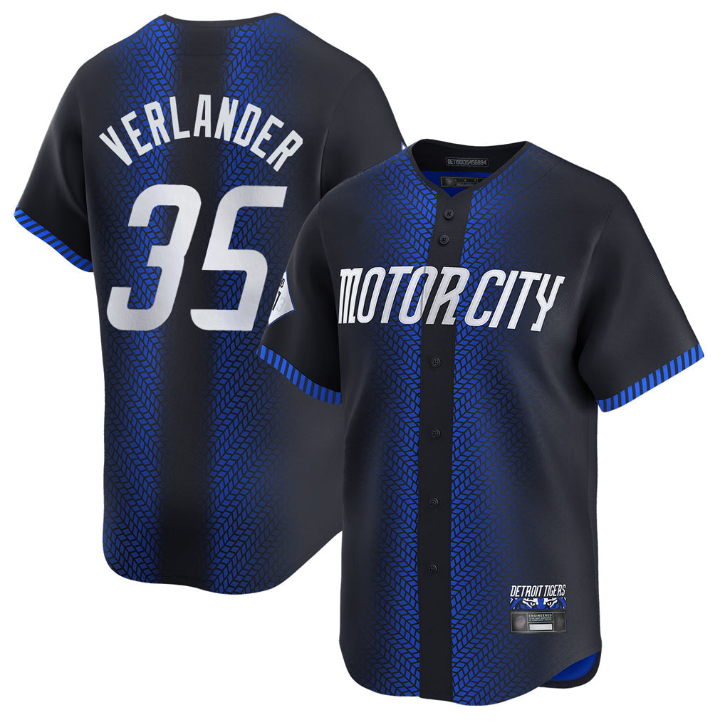 Crovyle D.Tigers #35 Justin Verlander Player Navy City Connect Home Limited Stitched Jerseys