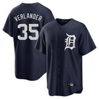 Crovyle D.Tigers #35 Justin Verlander Player Navy Game Home Stitched Jerseys