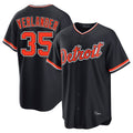 Crovyle D.Tigers #35 Justin Verlander Player Navy Home Game Stitched Jerseys