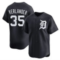 Crovyle D.Tigers #35 Justin Verlander Player Navy Home Limited Game Stitched Jerseys