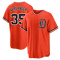 Crovyle D.Tigers #35 Justin Verlander Player Orange Home Game Stitched Jerseys