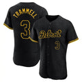 Crovyle D.Tigers #3 Alan Trammell Player Black Snake Skin City Limited Elite Home Stitched Jerseys