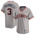 Crovyle D.Tigers #3 Alan Trammell Player Gray Cooperstown T-shirt Home Game Stitched Jerseys