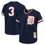Crovyle D.Tigers #3 Alan Trammell Player Mitchell & Ness Navy 1984 Mesh Batting Practice  T-shirt Stitched Jerseys