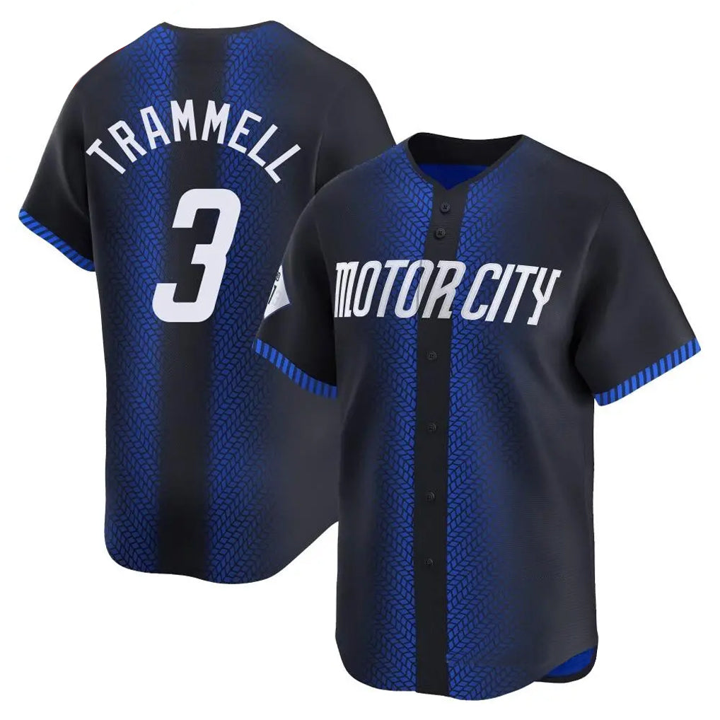 Crovyle D.Tigers #3 Alan Trammell Player Navy Game Home Stitched Jerseys