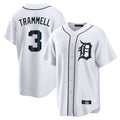 Crovyle D.Tigers #3 Alan Trammell Player White Home Game Stitched Jerseys