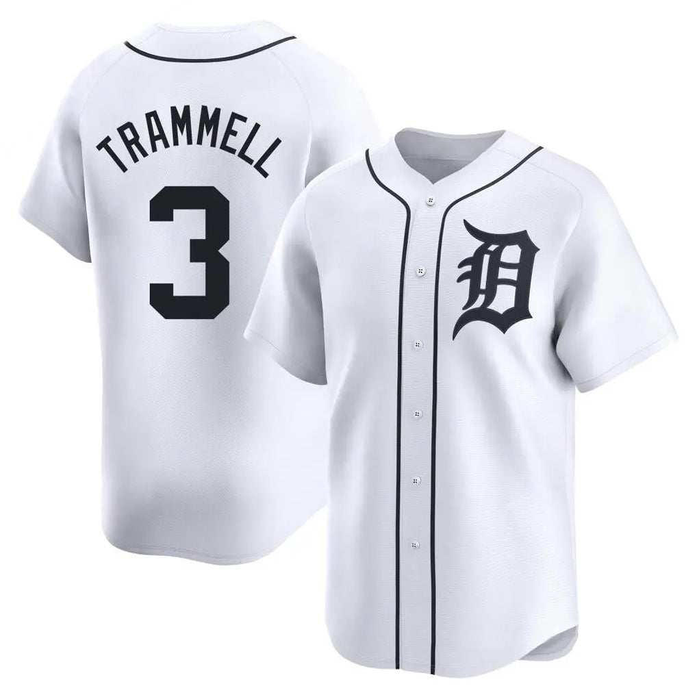 Crovyle D.Tigers #3 Alan Trammell Player White Home Limited Stitched Jerseys