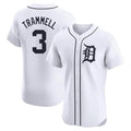 Crovyle D.Tigers #3 Alan Trammell Player White Limited Elite Home Stitched Jerseys