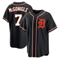 Crovyle D.Tigers #7 Kevin McGonigle Player Black Fashion Out Home Game Stitched Jerseys