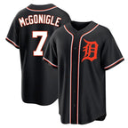 Crovyle D.Tigers #7 Kevin McGonigle Player Black Fashion Out Home Game Stitched Jerseys
