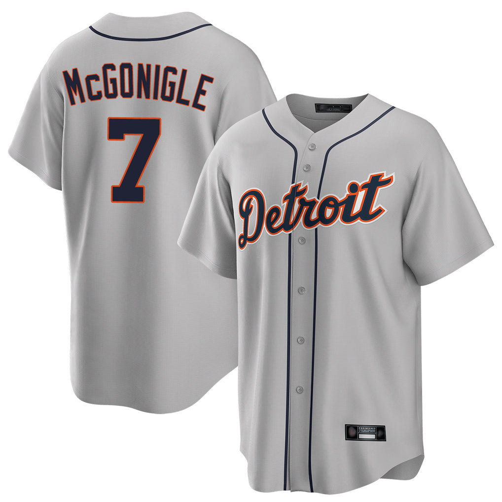 Crovyle D.Tigers #7 Kevin McGonigle Player Gray Home Game Stitched Jerseys