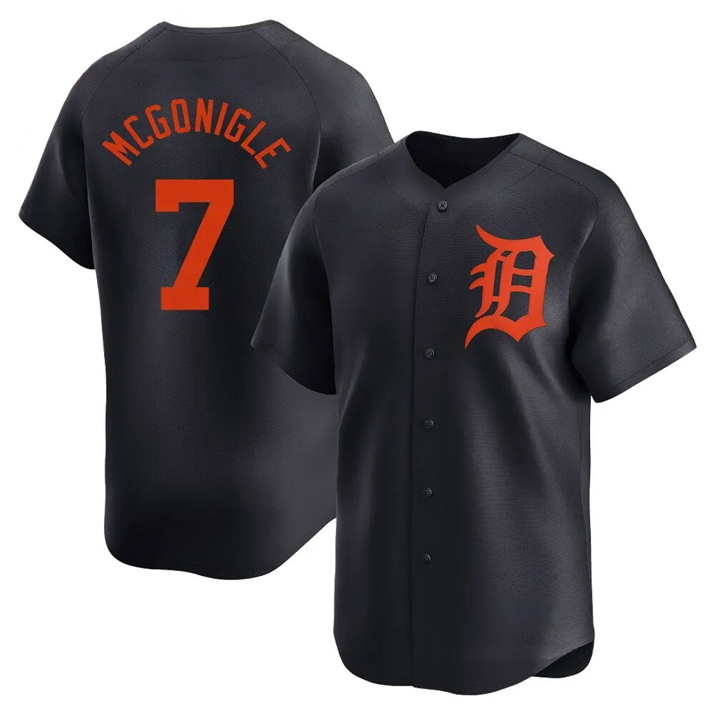 Crovyle D.Tigers #7 Kevin McGonigle Player Navy Home Limited Stitched Jerseys