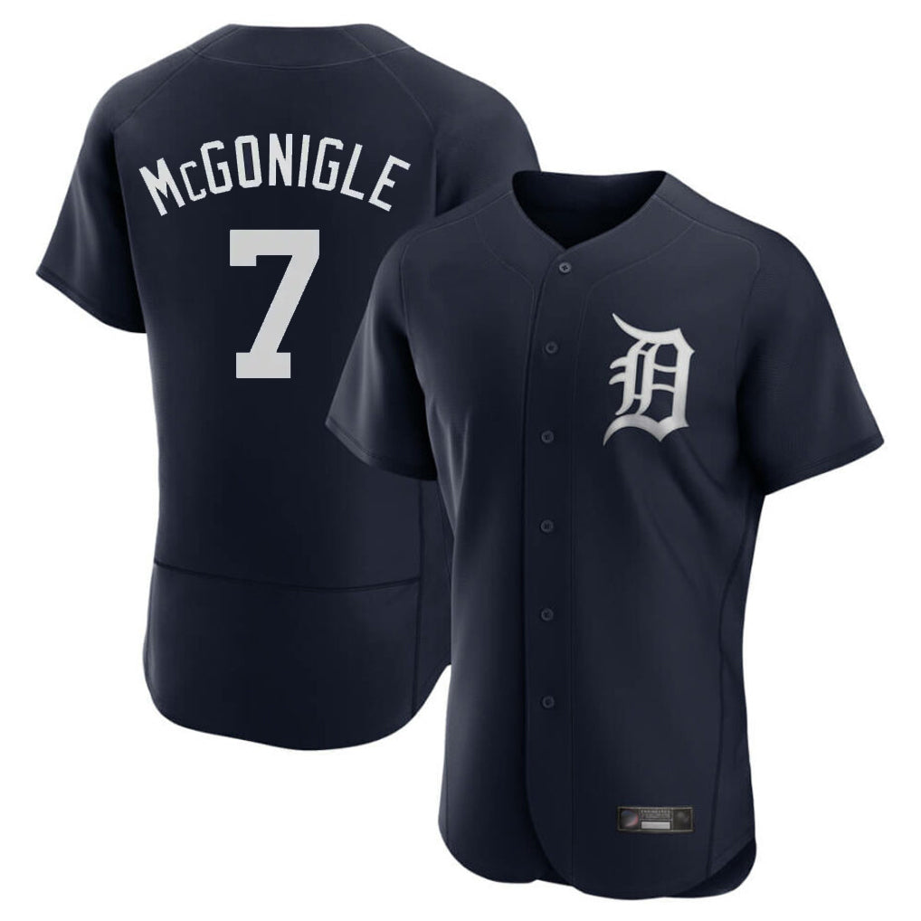 Crovyle D.Tigers #7 Kevin McGonigle Player Navy Limited Elite Home Stitched Jerseys