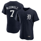 Crovyle D.Tigers #7 Kevin McGonigle Player Navy Limited Elite Home Stitched Jerseys