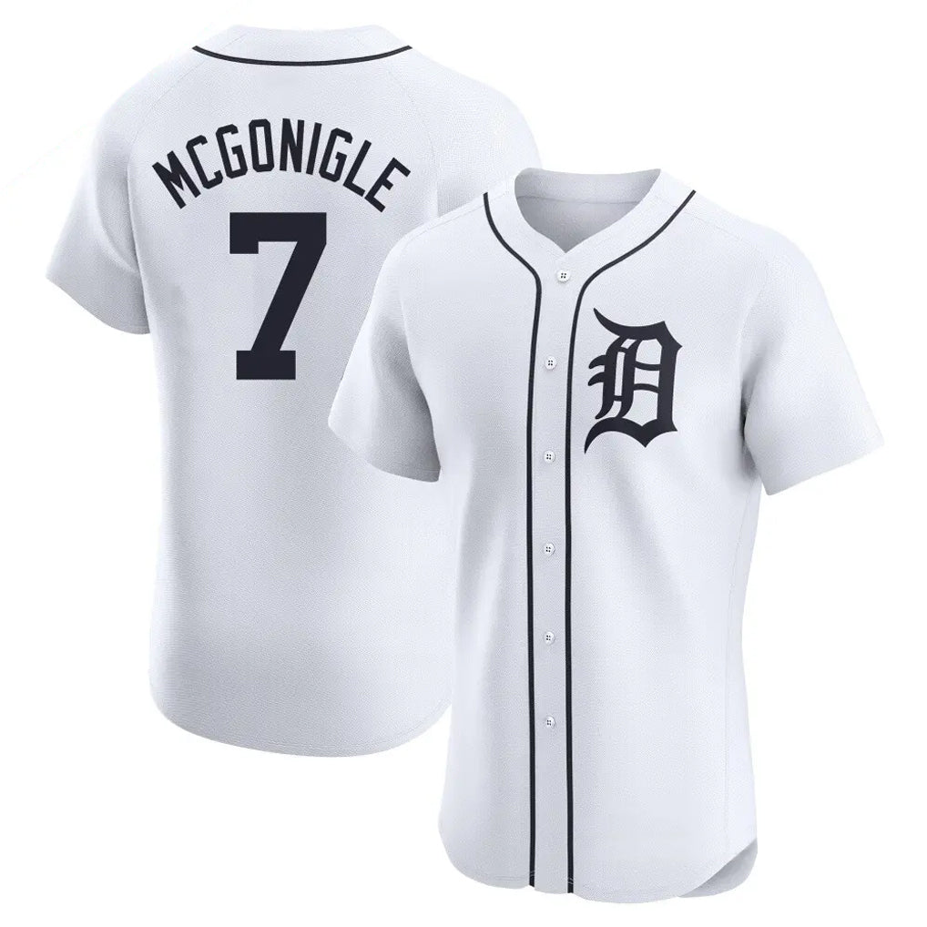 Crovyle D.Tigers #7 Kevin McGonigle Player White Limited Elite Home Stitched Jerseys