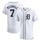 Crovyle D.Tigers #7 Kevin McGonigle Player White Limited Elite Home Stitched Jerseys