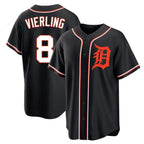 Crovyle D.Tigers #8 Matt Vierling Player Black Fashion Out Home Game Stitched Jerseys