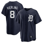 Crovyle D.Tigers #8 Matt Vierling Player Navy Game Home Stitched Jerseys
