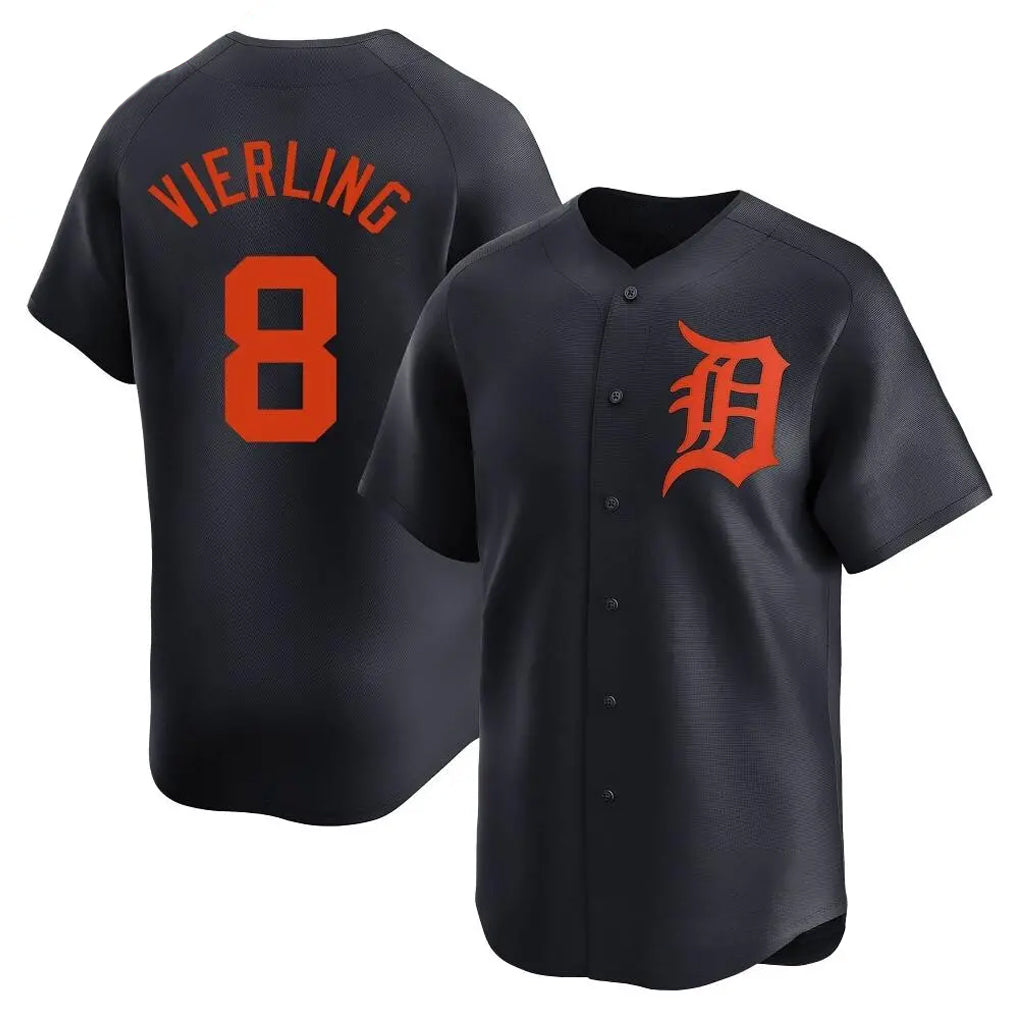 Crovyle D.Tigers #8 Matt Vierling Player Navy Home Limited Stitched Jerseys