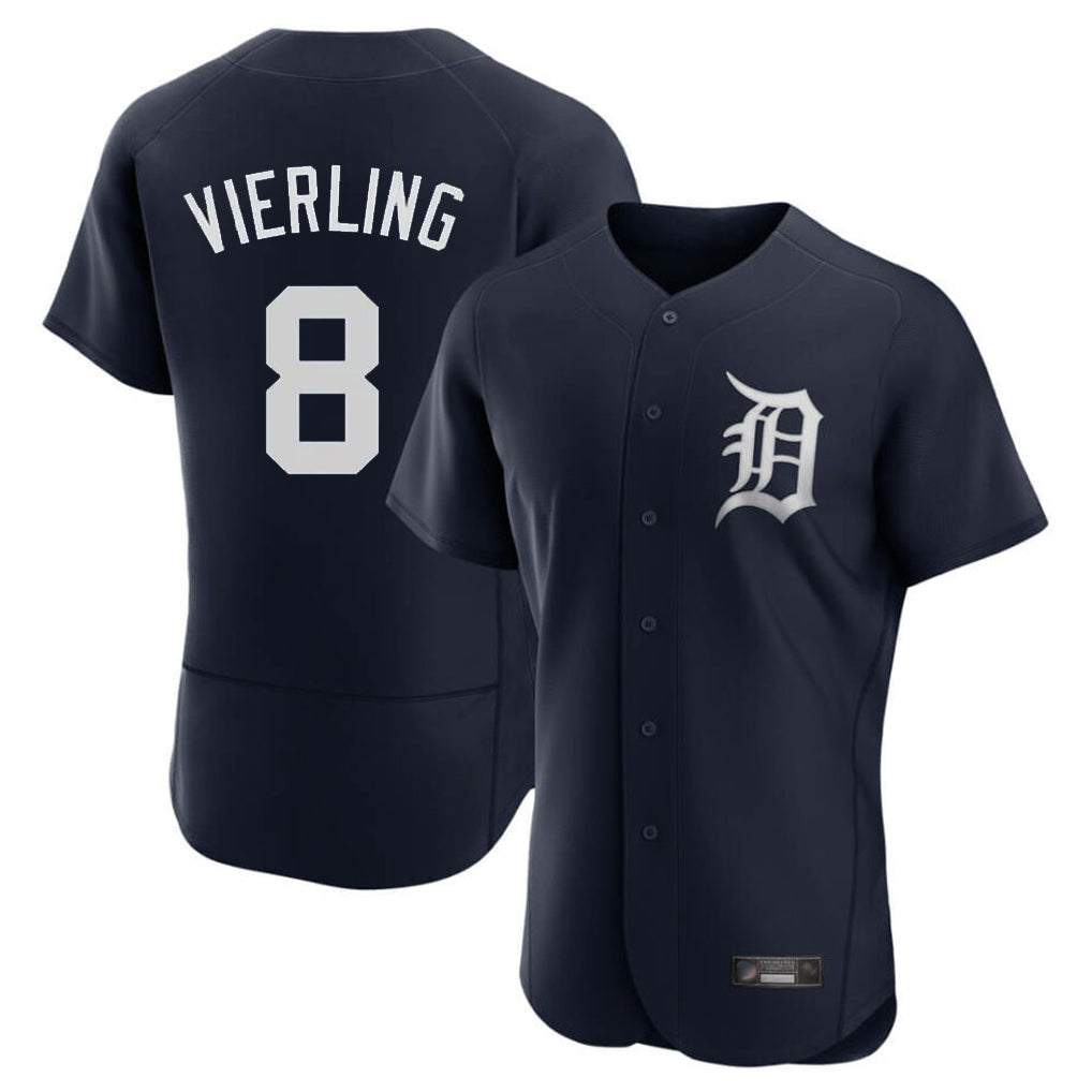 Crovyle D.Tigers #8 Matt Vierling Player Navy Limited Elite Home Stitched Jerseys