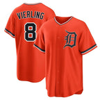Crovyle D.Tigers #8 Matt Vierling Player Orange Home Game Stitched Jerseys