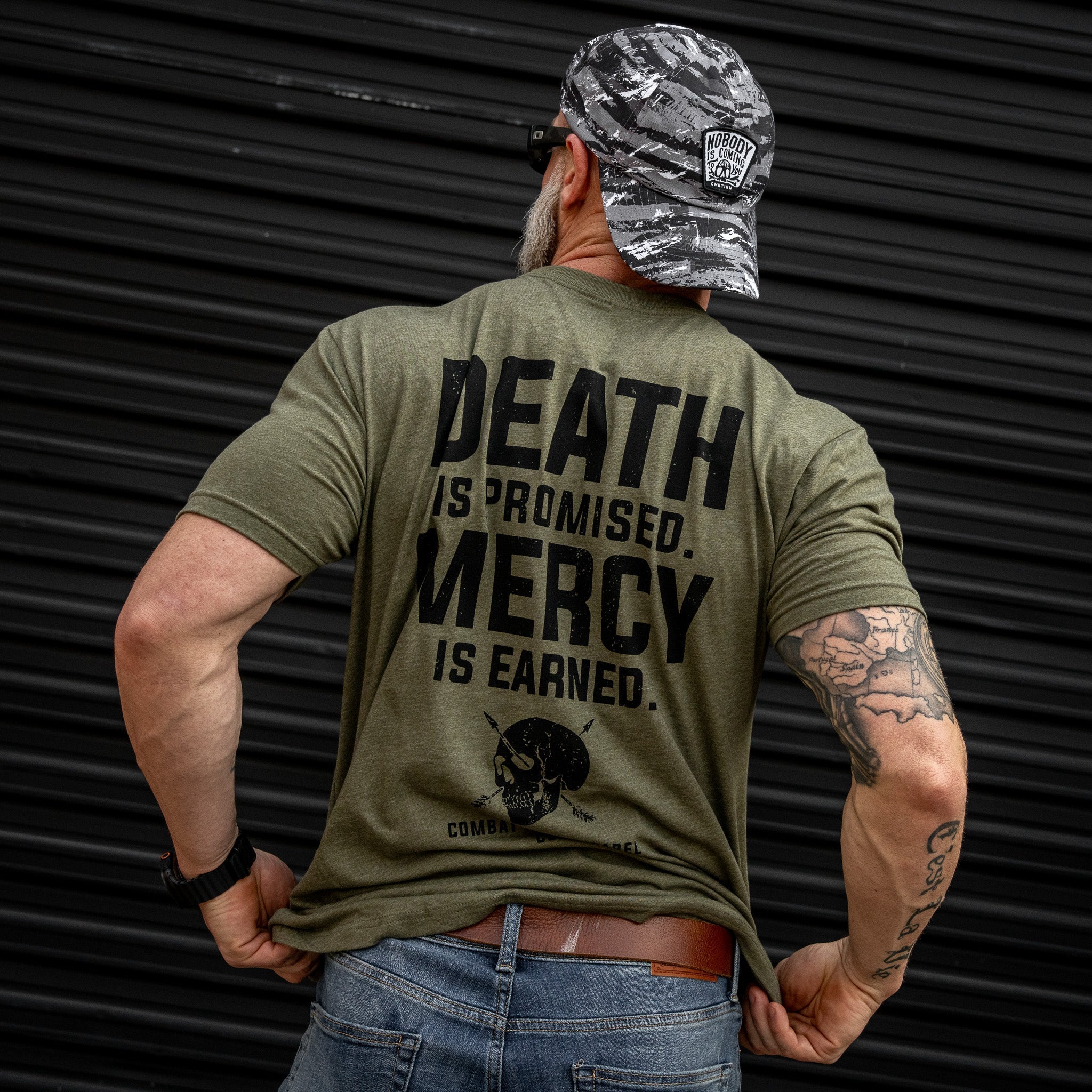 Crovyie cheap jerseys Ordering Death Is Promised. Mercy Is Earned Men's T-Shirt