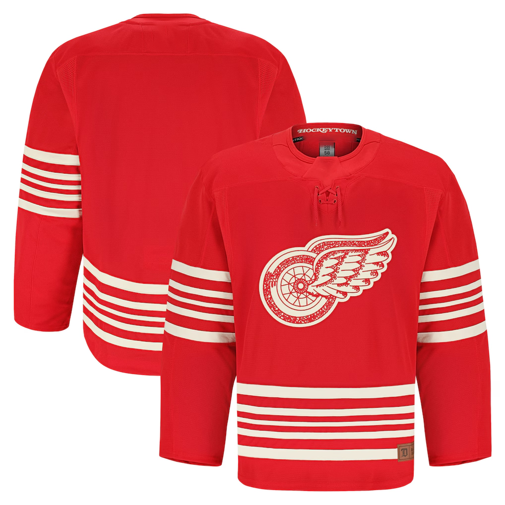 Crovyle D.Red wings Red Centennial Authentic Pro Jersey
