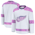 Crovyle D.Red wings White 2024 Hockey Fights Cancer Practice Jerseys