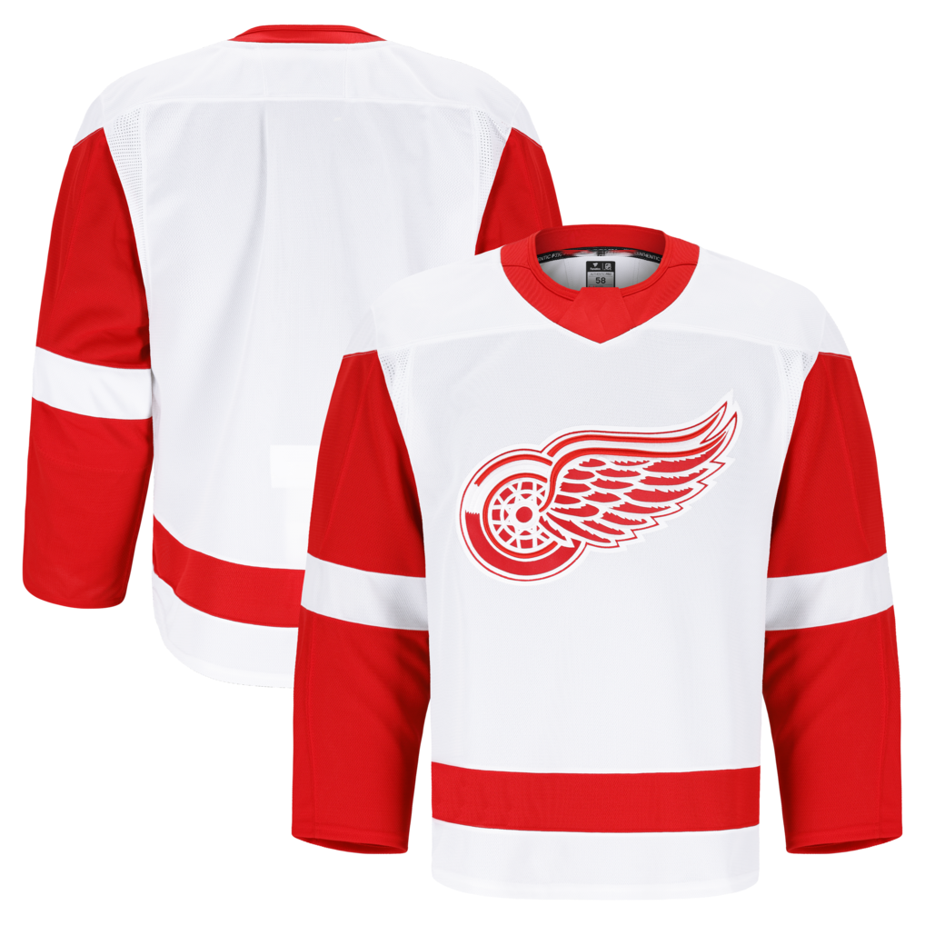 Crovyle D.Red wings White Away Authentic Pro Jerseys