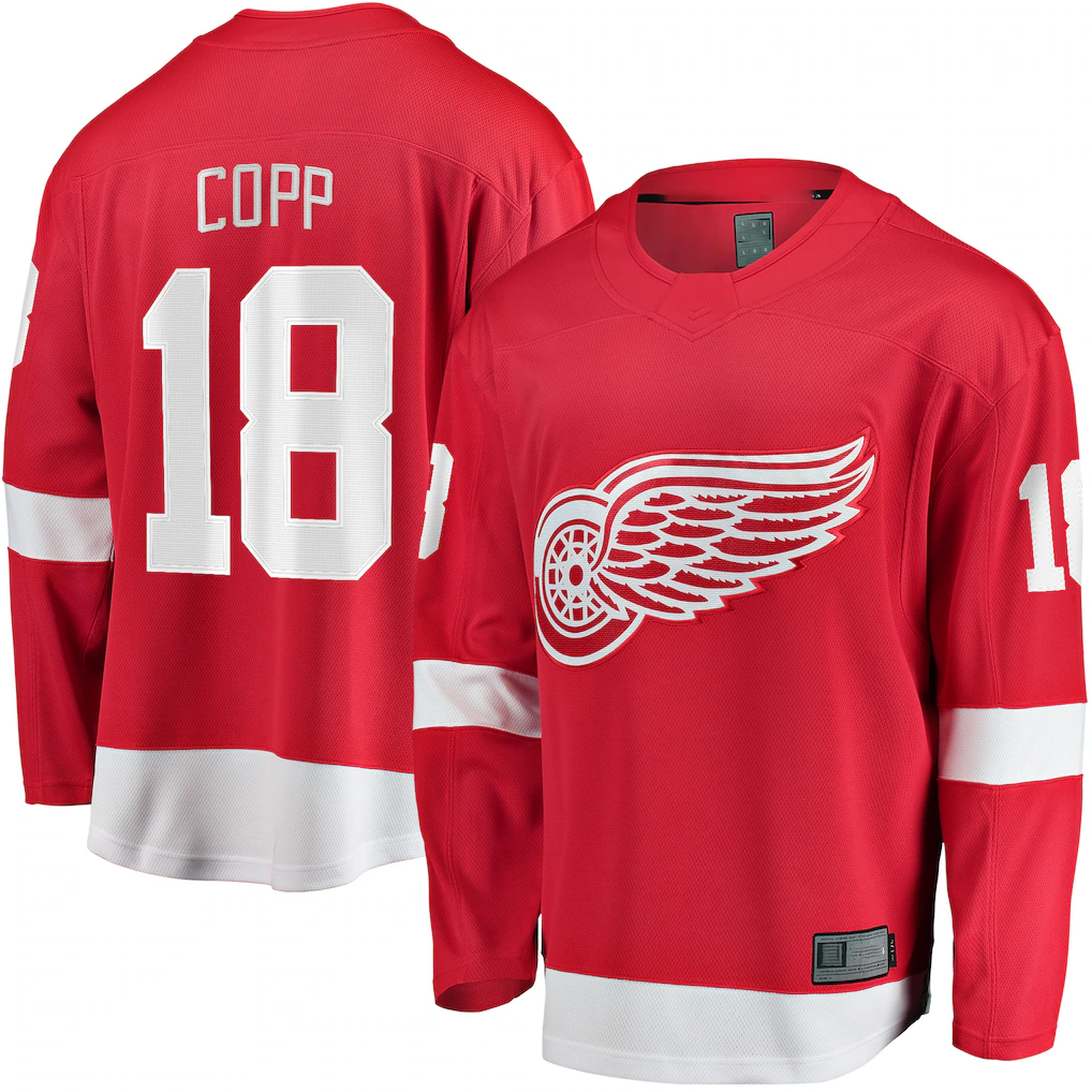 Crovyle D.Red wings #18 Andrew Copp Red Home Breakaway Player Jerseys
