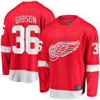 Crovyle D.Red wings #36 John Gibson Red Home Breakaway Jerseys