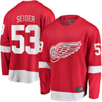 Crovyle D.Red wings #53 Moritz Seider Red Home Breakaway Player Jerseys