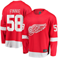 Crovyle D.Red wings #58 Emmitt Finnie Red Home Breakaway Jerseys