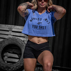 Crovyie cheap jerseys Ordering Nobody Owes You Shit Skull Women's Crop Heavyweight Tee