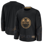 Crovyle E.Oilers Black 2024 Military Appreciation Practice Jerseys